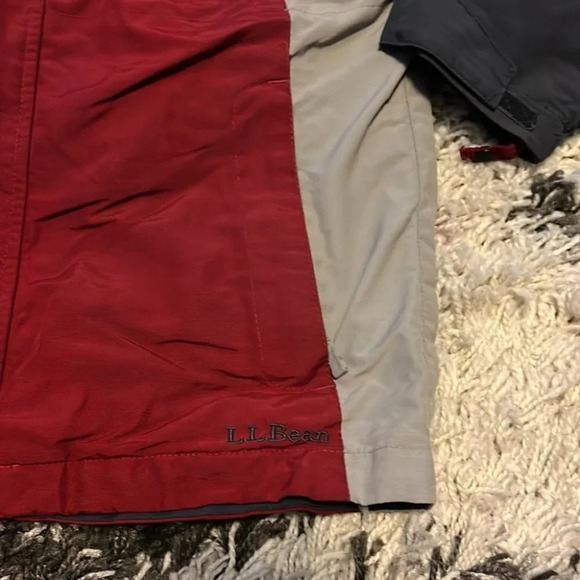 Gray and Red L.L. Bean Hooded Coat - Picture 2 of 5
